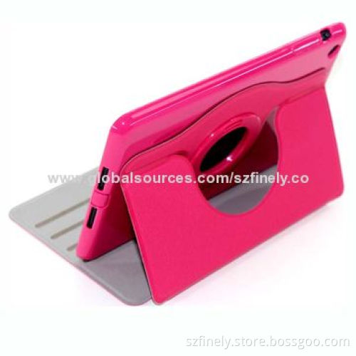 PU Leather Case for iPad Mini with 360-degree Rotating, Simple and Convenient to Usage